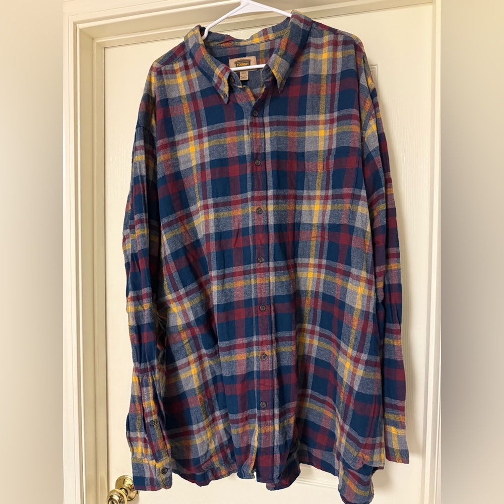 Foundry 4XLT Men’s Button Down Dress Shirt-4XLT